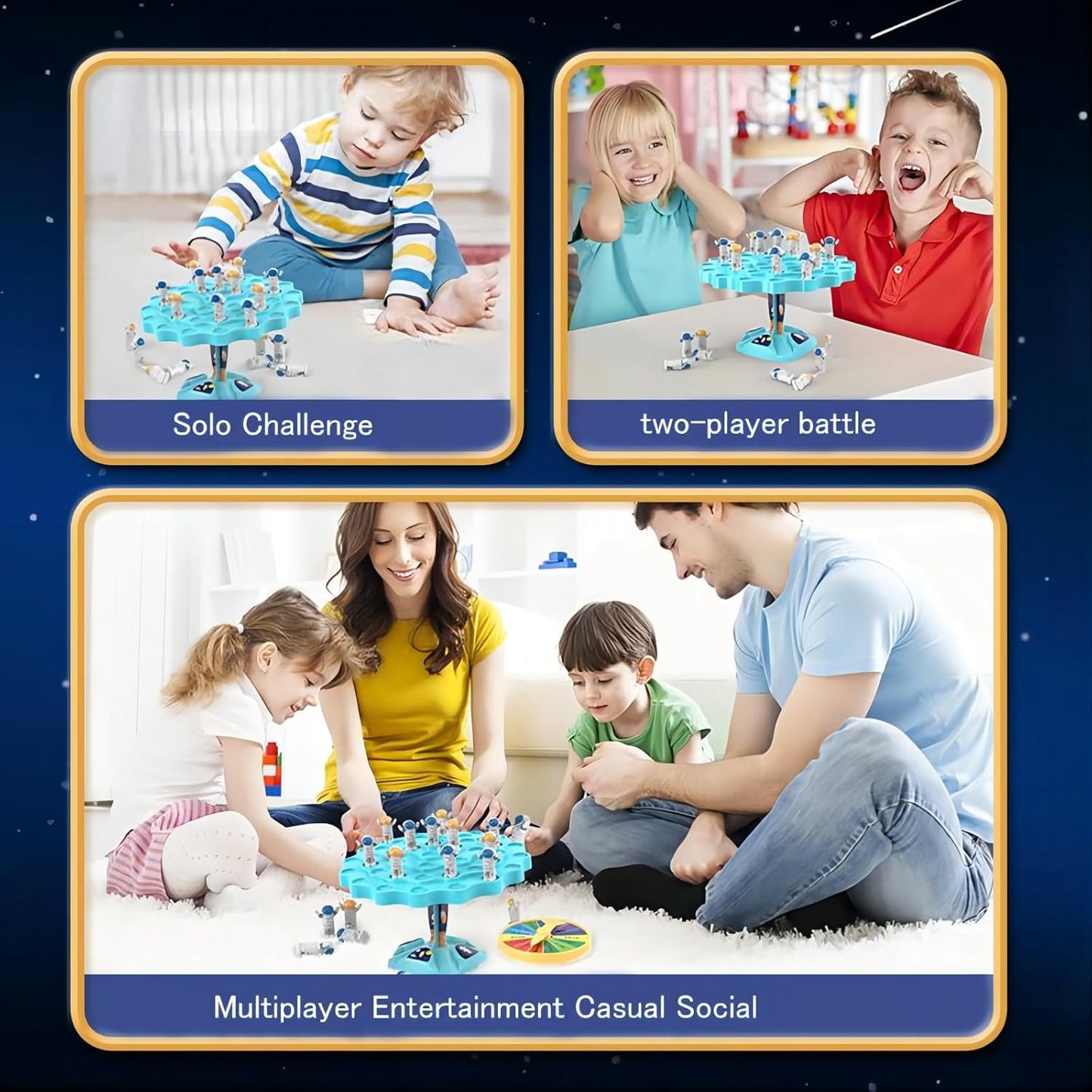 Yeopopshop Astronaut Balance Game,Balance Board Game,Two-Player Balanced Tree Board Game Montessori Astronaut Balance Tree Educational Toys Children Desktop Game Gift for Boys Girls
