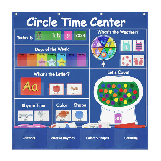 Circle Time Center Classroom Calendar Weather Math Flashcards
