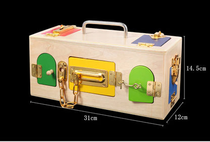 Montessori Wooden Lock Box Educational Toy for Kids