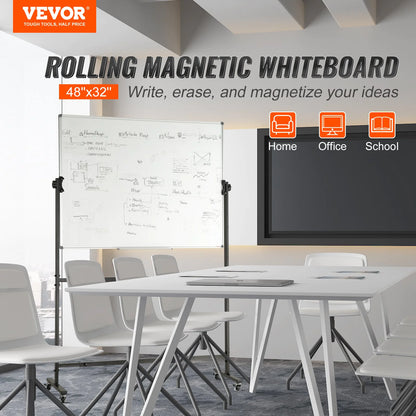 Rolling Double-Sided Magnetic Whiteboard