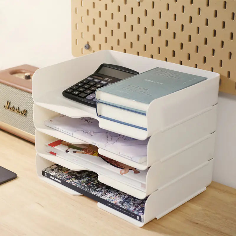 White A4 Paper Drawer Storage Cabinet for Office & Students