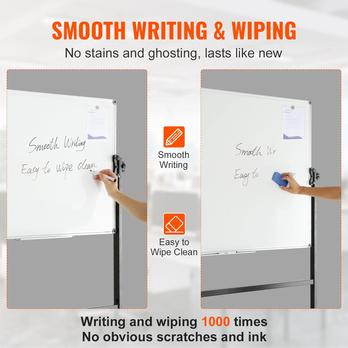 Rolling Double-Sided Magnetic Whiteboard