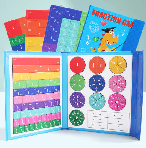 Montessori Magnetic Fraction Puzzle for Kids (One Set)