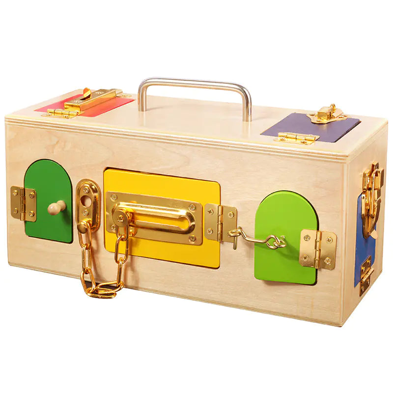 Montessori Wooden Lock Box Educational Toy for Kids